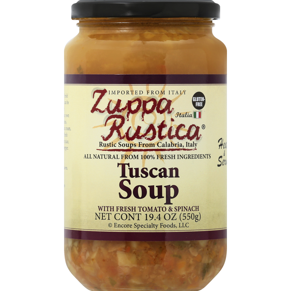 Soup, Broth & Bouillon Zuppa Rustica Tuscan Soup, with Fresh Tomato & Spinach hero