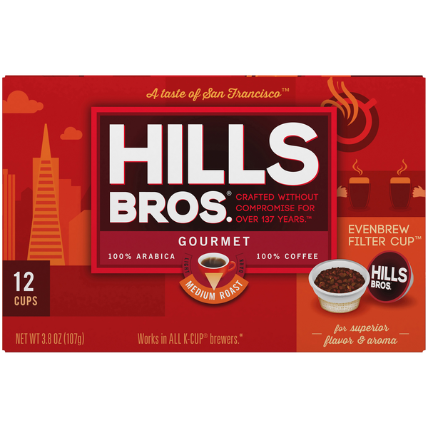 Coffee Hills Bros. Gourmet Blend Medium Roast Coffee Single Serve Pod hero