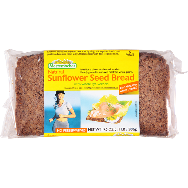 Bread Mestemacher Sunflower Seed Bread, Natural hero