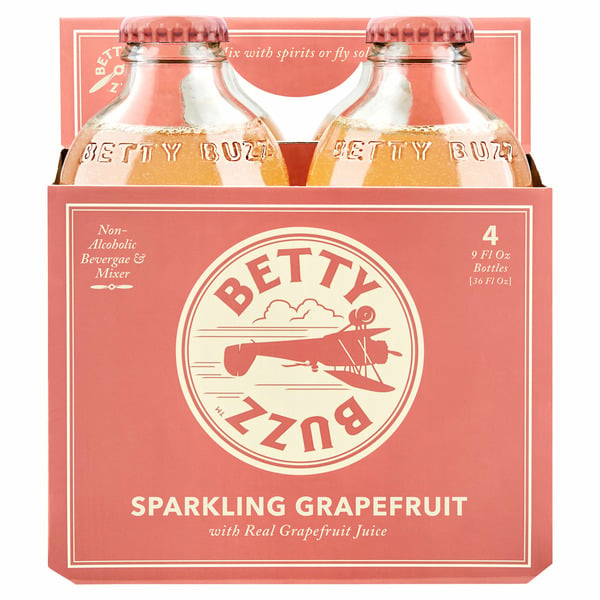 Cocktail Mixes Betty Buzz Sparkling Grapefruit 9 Fl Oz 4 Count hero