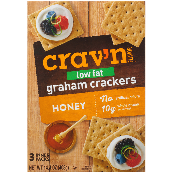 Crackers Crav'n Flavor Honey Low Fat Graham Crackers hero