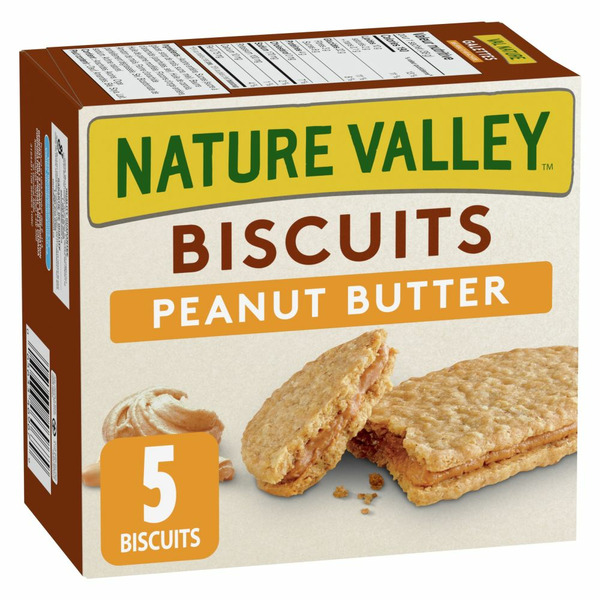 Breakfast Bars & Pastries Nature Valley Biscuits, Peanut Butter, Breakfast Snacks hero