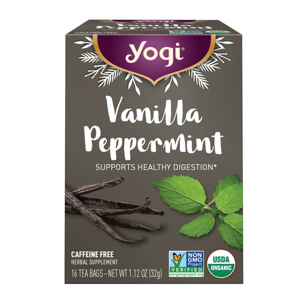 Tea Yogi Tea Herbal Tea, Vanilla Peppermint, Limited Edition, Caffeine Free hero