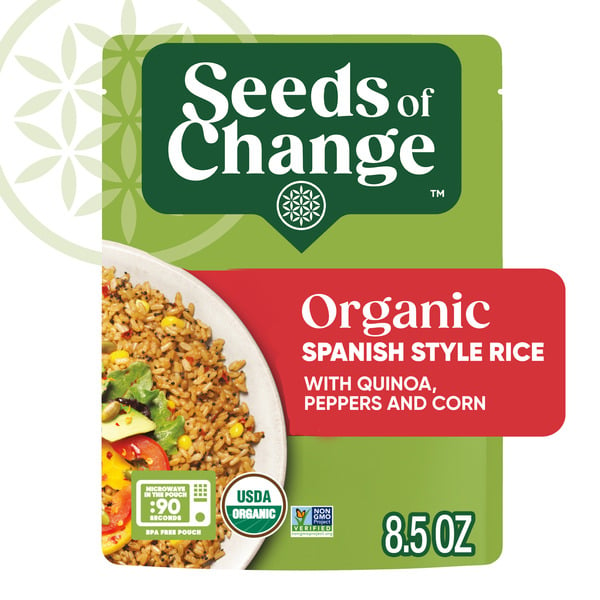 Grains, Rice & Dried Goods SEEDS OF CHANGE Organic Spanish Style Rice with Quinoa, Peppers & Corn Pouch hero