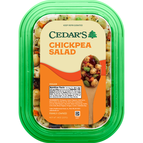 Prepared Soups & Salads Cedar's Foods Chickpea Salad hero