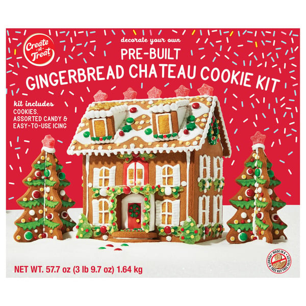 Costco Create-A-Treat Holiday Pre-built Gingerbread Chateau Cookie Kit ...