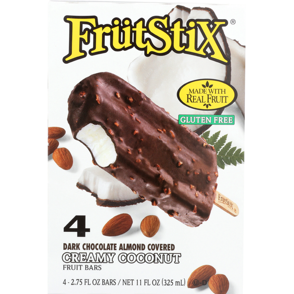 Ice Cream & Ice Frütstix Dark Chocolate Almond Creamy Coconut Frozen Bar hero