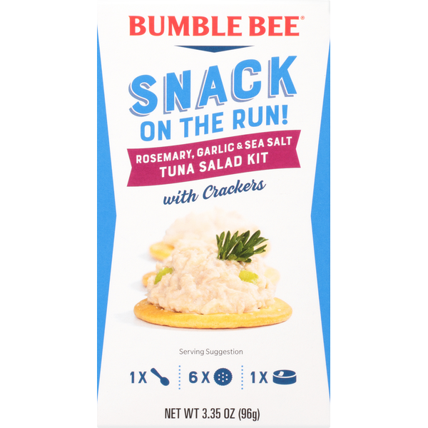 Canned Meat & Seafood Bumble Bee Tuna Salad Kit with Crackers, Rosemary, Garlic & Sea Salt hero