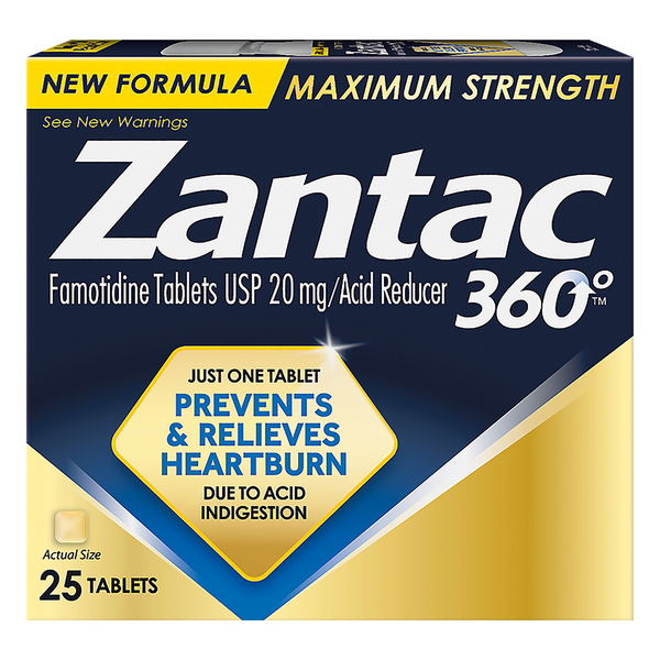 Zantac 360 Acid Reducer, Maximum Strength, 20 mg, Tablets hero