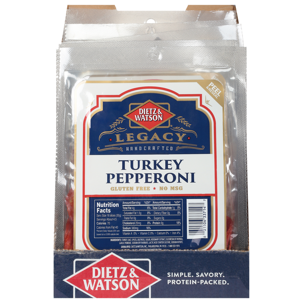 Lunch Meat Dietz & Watson Pepperoni, Turkey hero