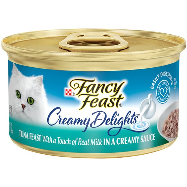 Cat Food & Care Purina Fancy Feast Wet Cat Food, Creamy Delights Tuna Feast in a Creamy Sauce hero