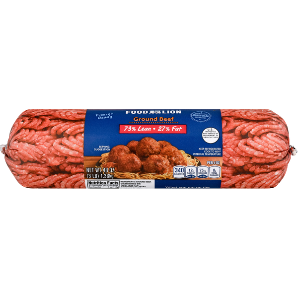 Fresh Beef, Lamb, Veal Food Lion 73% Lean Ground Beef hero