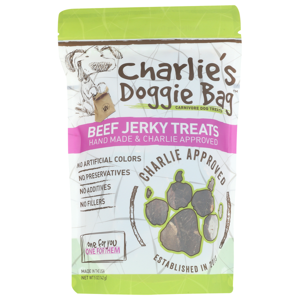 Dog Food & Care Charlie's Doggie Bag Beef Jerky Treats hero