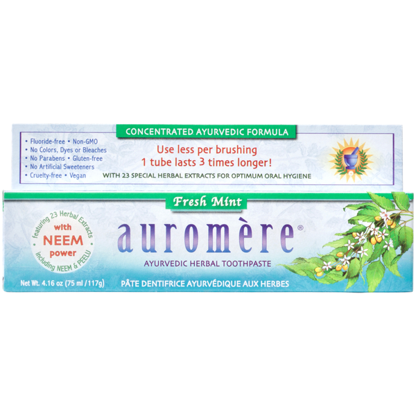 Oral Care | Toothpaste & Floss Auromere Fresh Mint Ayurvedic Herbal Toothpaste hero