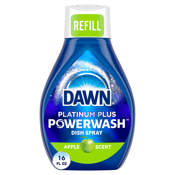 Dish Detergents & Tools Dawn Platinum Powerwash Dish Spray, Dish Soap, Apple Scent Refill hero