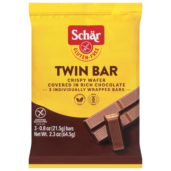 Candy & Chocolate Schär Twin Bar, Gluten-Free hero