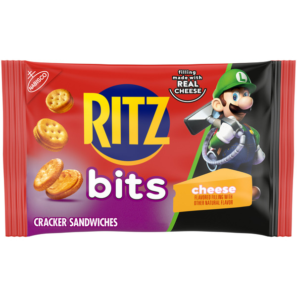 Crackers Ritz Bits Cheese Cracker Sandwiches, Snack Pack hero