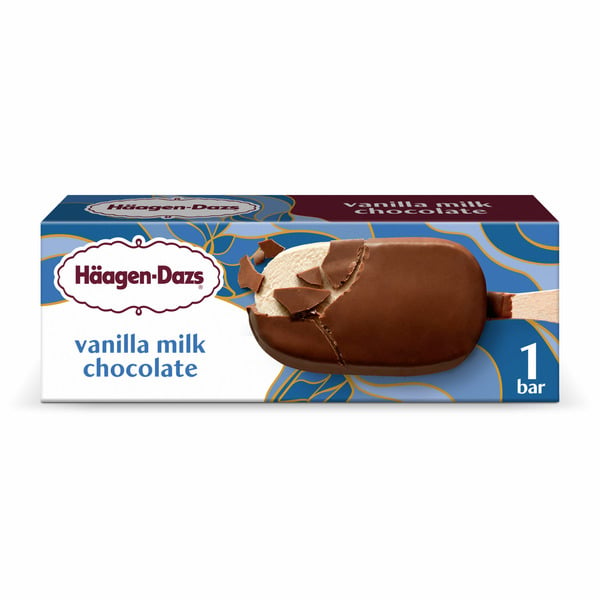 Ice Cream & Toppings Haagen-Dazs Vanilla Milk Chocolate Bars hero