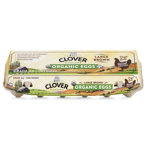 Eggs Clover Sonoma Organic Cage Free Large Brown Eggs hero