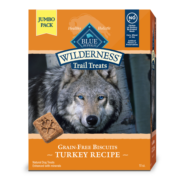 Dog Food & Care Blue Buffalo Wilderness Trail Treats High Protein Grain Free Crunchy Dog Biscuits, Turkey hero