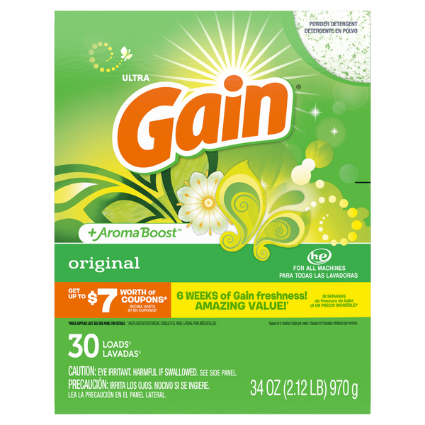 Laundry Gain Powder Laundry Detergent for Regular and HE Washers, Original Scent, 30 loads hero