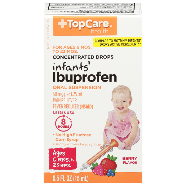 Muscles, Joints & Pain Relief TopCare Ibuprofen, Infants', 50 mg, Concentrated Drops, Berry Flavor hero