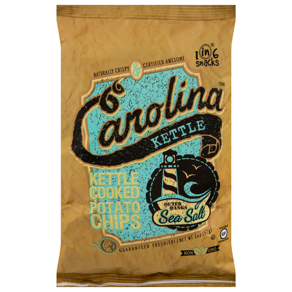 Chips & Pretzels Carolina Kettle Potato Chips, Kettle Cooked, Sea Salt hero