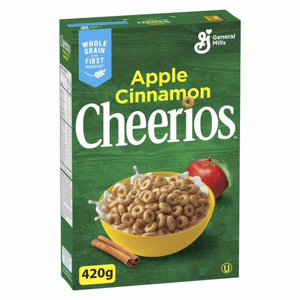 Cereal Cheerios Apple Cinnamon Breakfast Cereal, Whole Grains hero