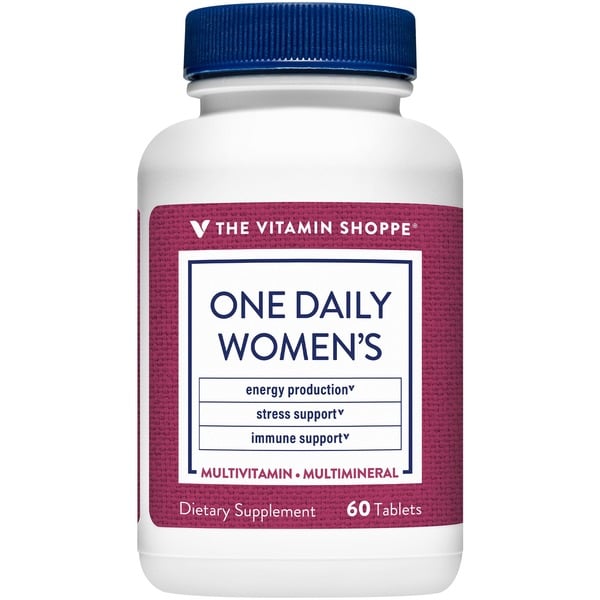 Women's Multivitamins The Vitamin Shoppe One Daily Women's Multivitamin & Multimineral with Vitamin D3 (60 Tablets) hero