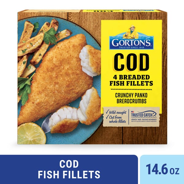 Seafood Gorton's Crunchy Panko Breadcrumbs Cod hero