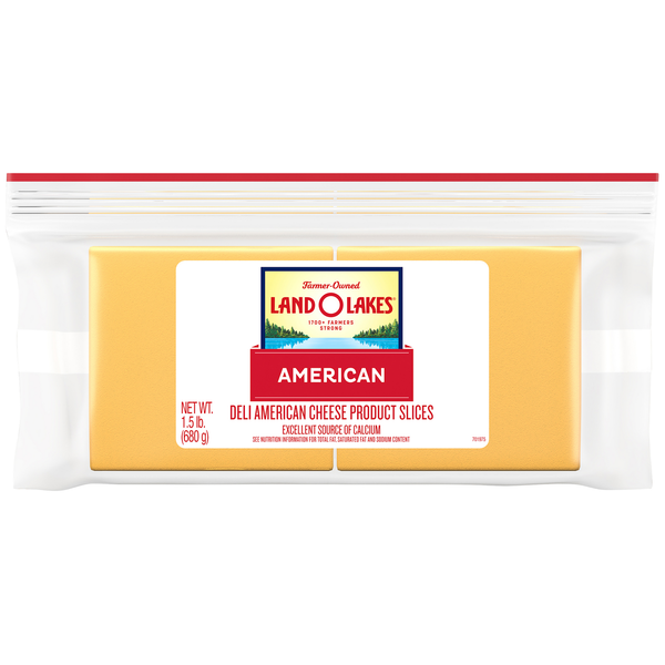 Packaged Cheese Land O Lakes Sliced Yellow Deli American Cheese Product hero