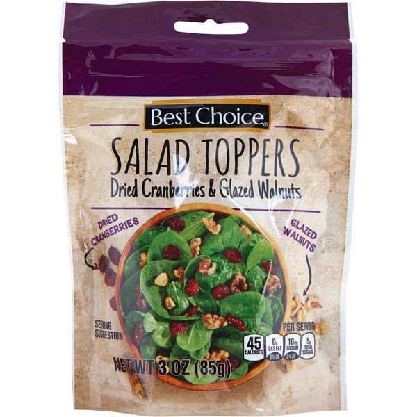 Salad Dressing & Toppings Best Choice Dried Cranberries & Glazed Walnuts Salad Toppers hero