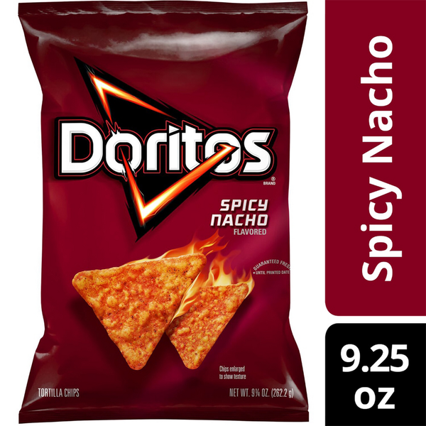 Snacks Doritos Flavored Tortilla Chips, Spicy Nacho hero