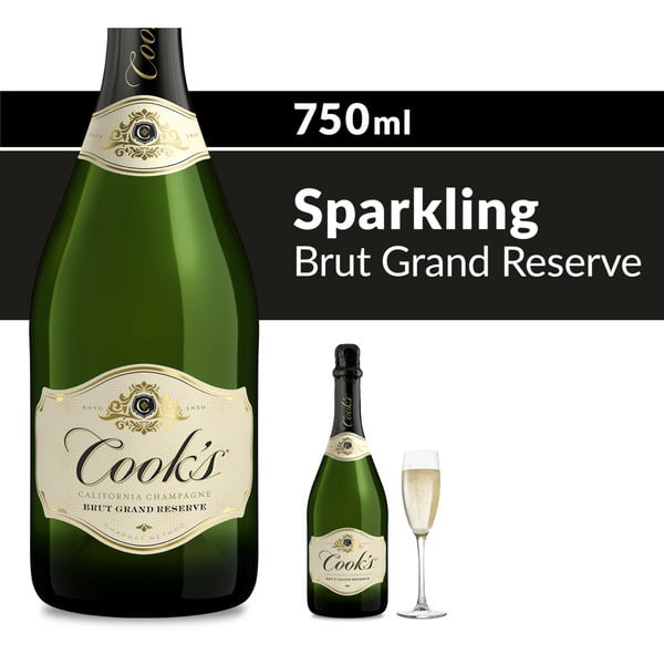 Champagne & Sparkling Wine Cook's California Champagne Brut Grand Reserve White Sparkling Wine Bottle hero