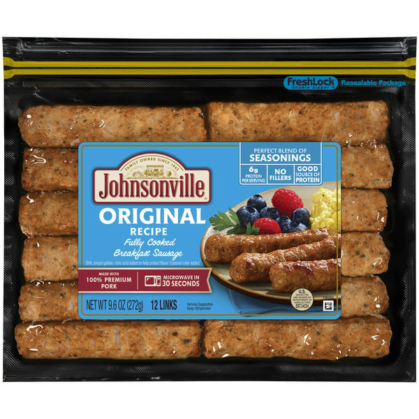 Hot Dogs, Bacon & Sausage Johnsonville Fully Cooked Breakfast Sausage Original Recipe hero