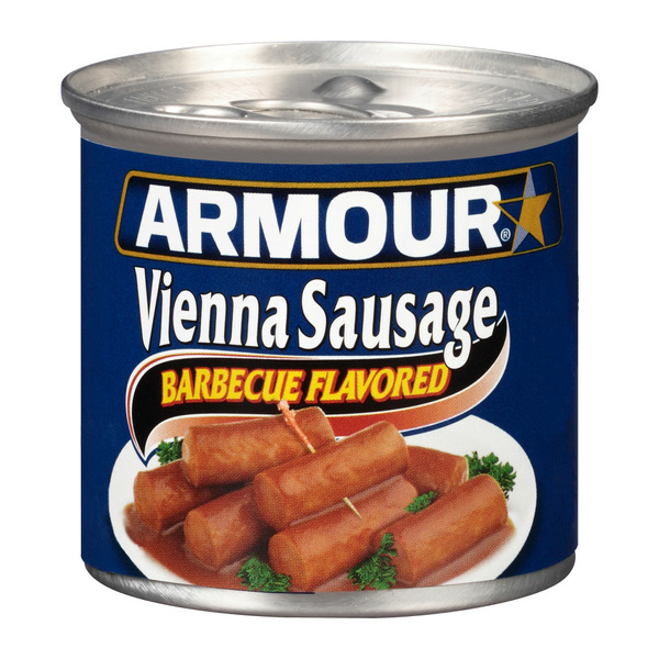 Canned Meat & Seafood Armour Star Star Vienna Sausage, Barbecue Flavored, Canned Sausage hero