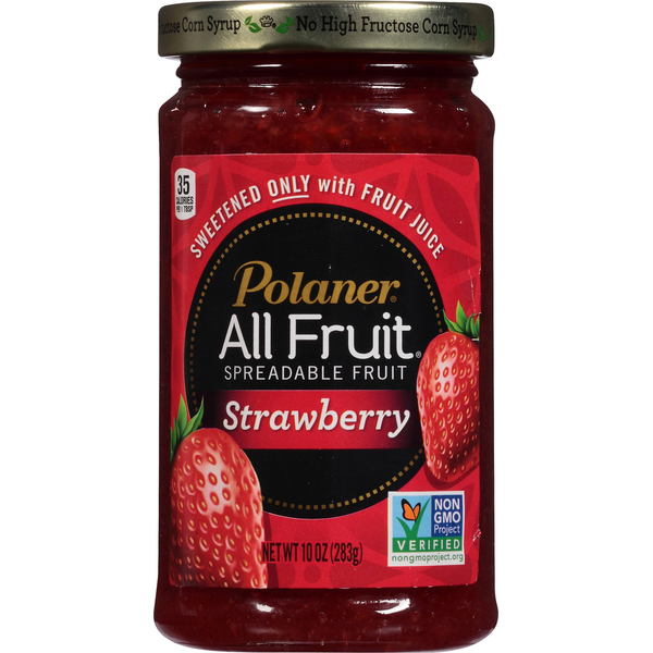 Nut butters & Preserves Polaner Strawberry Spreadable Fruit hero