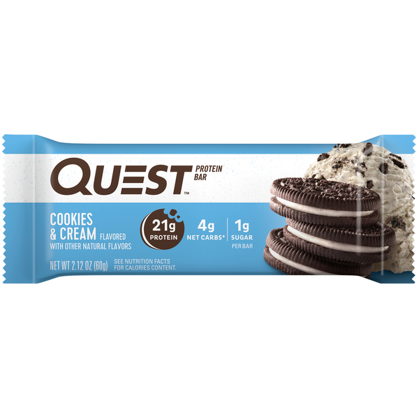 Protein & Meal Replacements Quest Cookies & Cream Protein Bar, High Protein, Low Carb. hero