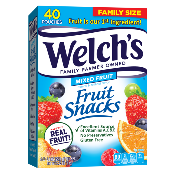 Fruit & Vegetable Snacks Welch's Fruit Snacks, Mixed Fruit, Family Size hero