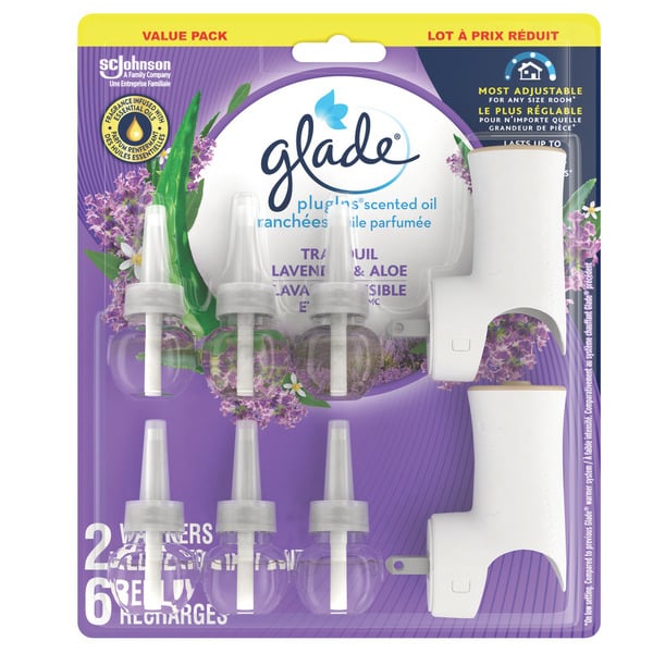 Glade PlugIns® Scented Oil Air Freshener 2 Warmers + 6 Refills hero