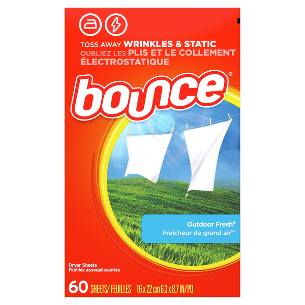 Laundry Bounce Dryer Sheets, Outdoor Fresh hero