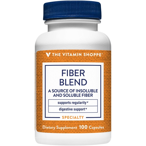 Antioxidants The Vitamin Shoppe Fiber Blend with Insoluble & Soluble Fiber (100 Capsules) hero