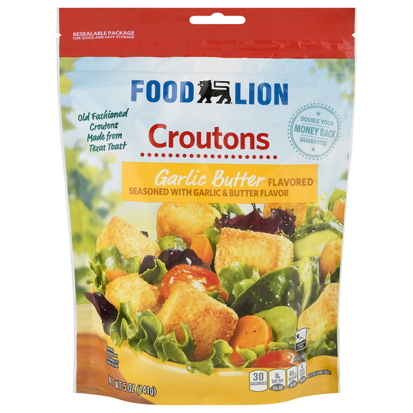 Salad Dressing & Toppings Food Lion Croutons, Garlic Butter Flavored hero