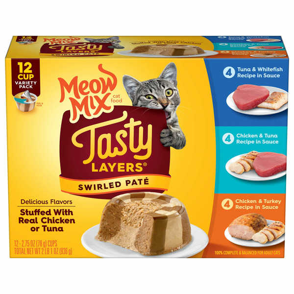 Food Lion Meow Mix Tasty Layers Swirled Pate Variety Pack Cat Food Same Day Delivery or Pickup Food Lion