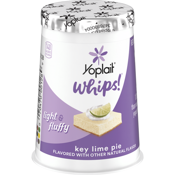 Yogurt Yoplait Whips Key Lime Pie Reduced Fat Yogurt Mousse Cup hero