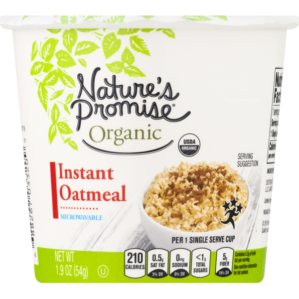 Cereal Nature's Promise Organic Instant Oatmeal hero