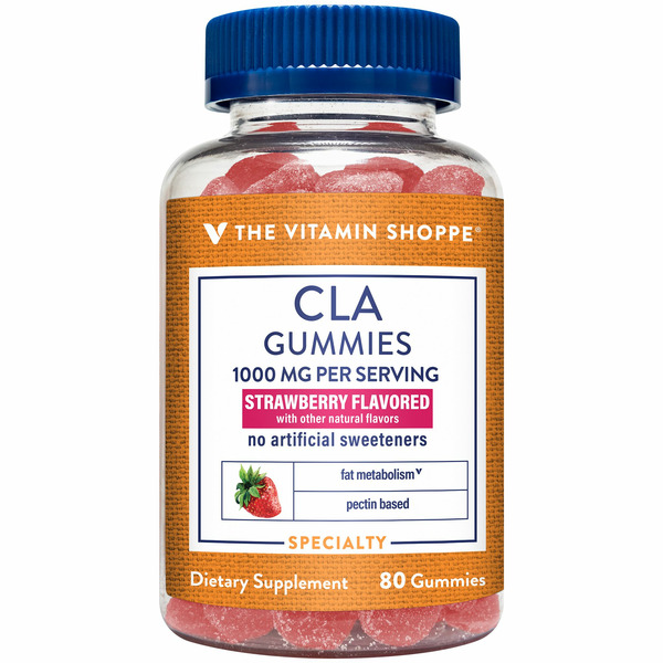 The Vitamin Shoppe Strawberry CLA Gummies Dietary Supplement hero