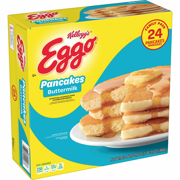 Hot Cereal & Pancake Mixes Kellogg’s Eggo Frozen Pancakes, Frozen Breakfast, Kids Snacks, Buttermilk hero