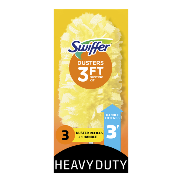 Cleaning Products Swiffer Dusters with Extension Pole 3ft, Feather Duster Alternative hero