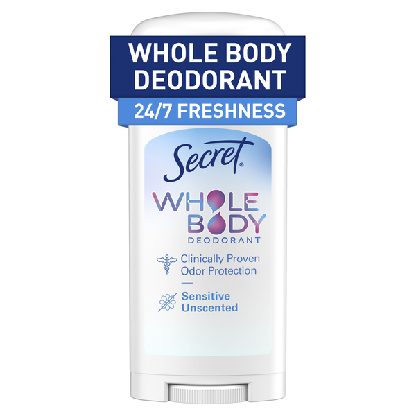 Secret Whole Body Stick Aluminum Free Deodorant for Women Unscented hero